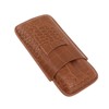 Cigar Holder Case Artificial Leather Portable Durable Elegant 3 Finger