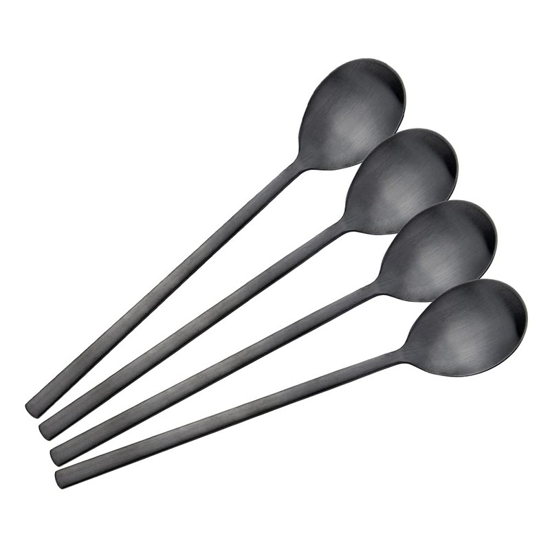 AOOSY 4 Pieces Soup Spoons Stainless Steel Round Tablespoons, 8.5