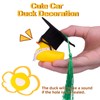 CoFuBcad Graduation Duck Car Ornament Yellow Rubber Duck Car Dashboard