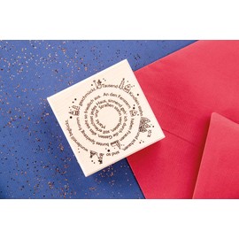 Rayher 29194000 Stamp "Von Herzen Frohe Weihnachten", 7 x 7 cm, Natural