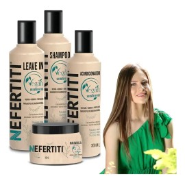 Kit Vegan Con Queratina Sin Sulfatos Sin Parabenos Nefertiti