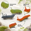 12PCS Bug Hair Clips Hand Painted 3D Caterpillar Duckbill Clip