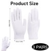 JRILUO 3 Pairs of White Gloves for Men and Women,