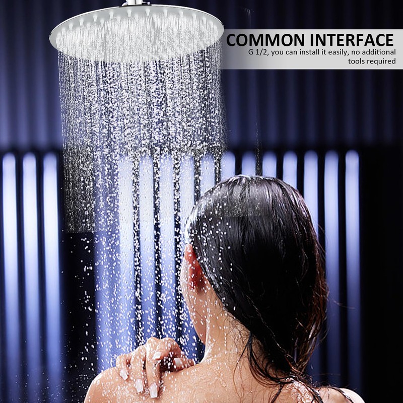 1 x Round Shower Head, Rain Shower Head Made of