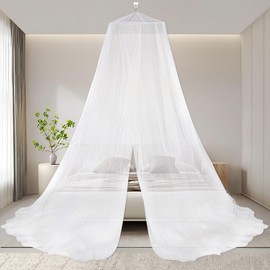 Aomantic Sarl Mosquito Net Bed, Mosquito Net Bed Canopy, Mosquito Net Bed Canopy Hanging, Mosquito Net with Hooks, Bed Canopy Mosquito Protection, Mosquito Net Bed Foldable for Travel and Home