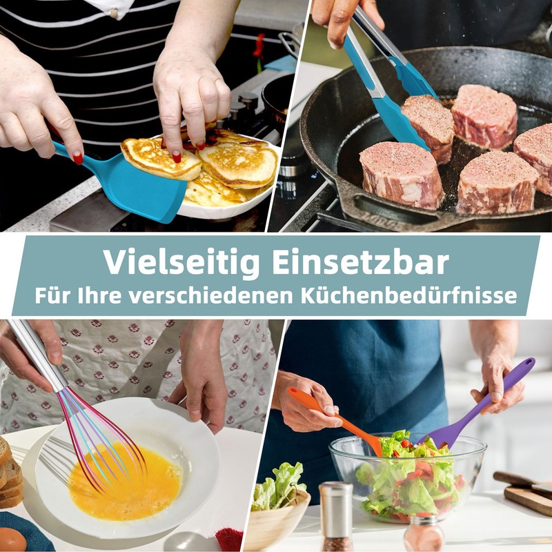 HaWare 8-Piece Kitchen Utensil Set (8, Colourful)