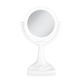 Zadro Espejo de maquillaje iluminado fluorescente de 11 pulgadas con aumento y bandeja 10X/1X