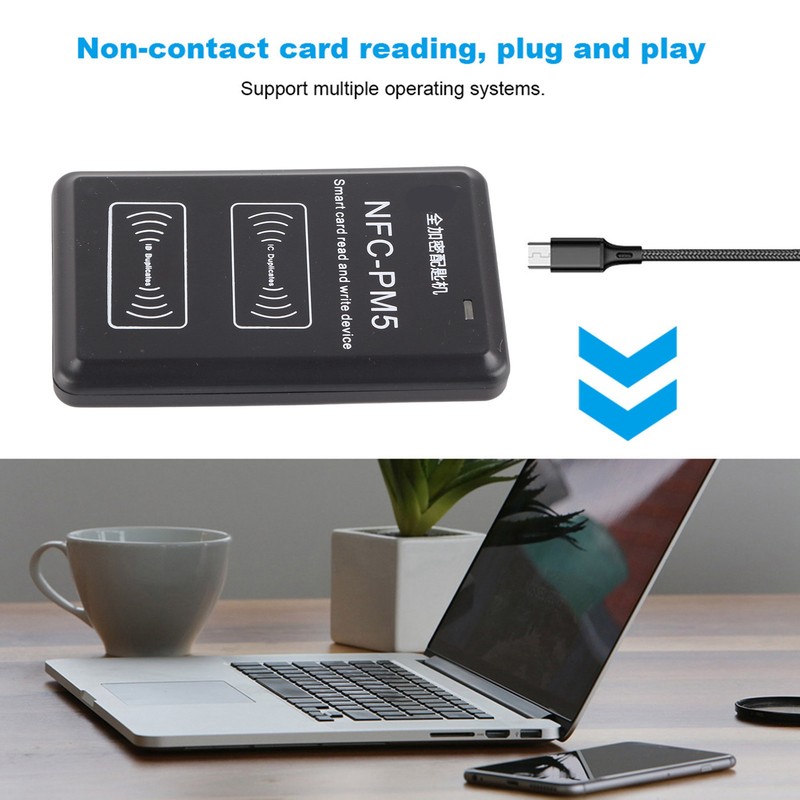NFC Card Duplicator Encrypted Decoding 125KHZ 13.56MHZ ID IC Card
