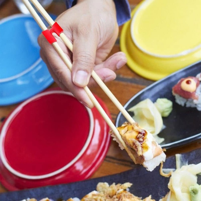 Chopstick Helper Beginners,8 PCS Training Chopstick Hinges Training Chopsticks Training