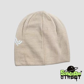 Trendy Knit Beanie | Bird Toque Winter Hat  Perfect for Ski, Snow & Streetwear Vibes – Unisex Must-Have:_Tan with white