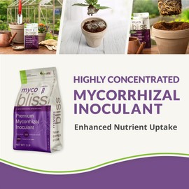 Myco Bliss Granular (1lb) - Mycorrhizal Fungi for Plants - 5 Strain Mycorrhizal Inoculant with 1000 Propagules Per Gram - Highly Concentrated Mycorrhizae for Plants, Potting Soil, & Garden Soil