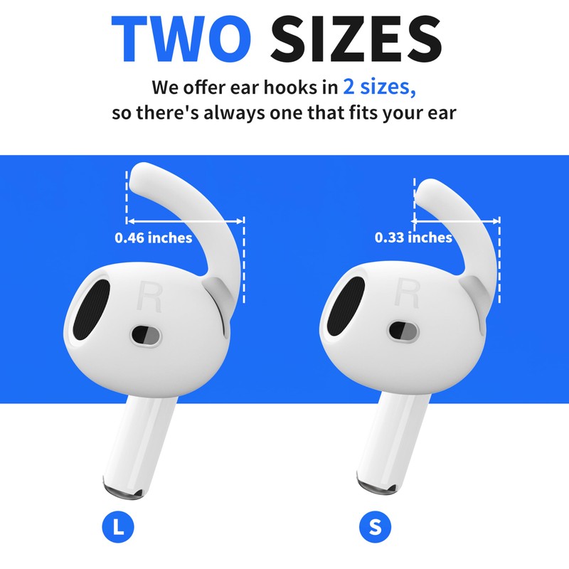 DamonLight 4 Pairs Ear Hooks for AirPods 4th Generation [Added