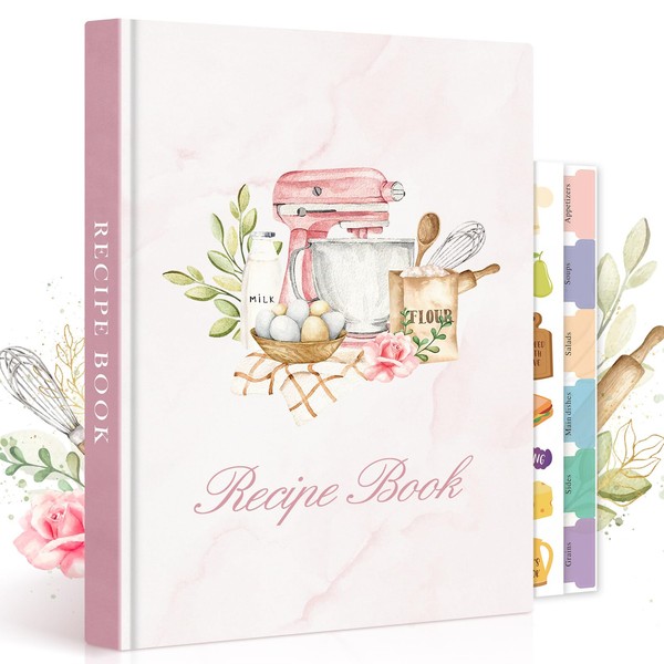 Lanpn Recipe Book Cookbook for Writing Yourself, B5 Recipes Book