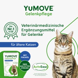 YuMOVE Green-lipped Mussel Cat Joint Capsules - 60 Capsules - For Older Cats - Mobility and Joint Comfort - With Green-Lipped Mussel Extract and Joint Complex Cat - Green-lipped Mussel Capsules Cat