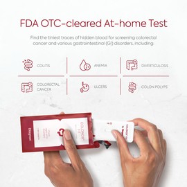 COLONOX at-Home Colon Screening Test Kit – Easy to Use Fecal Occult Blood (FIT or FOB) Colon Test for Early Detection (3 Tests)