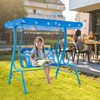 HONEY JOY Kids Patio Swing, 2-Seater Outdoor Porch Swing Lounge
