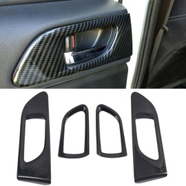 HIGH Flying for Subaru WRX, STi 2015-2021 Car Accessories Side Door Handles Bowl Cup Cover Trim Carbon Fiber Grain ABS 4pcs