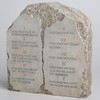 Ten Commandments Tabletop Decor - 6.8-Inch Stone Effect Religious Statue