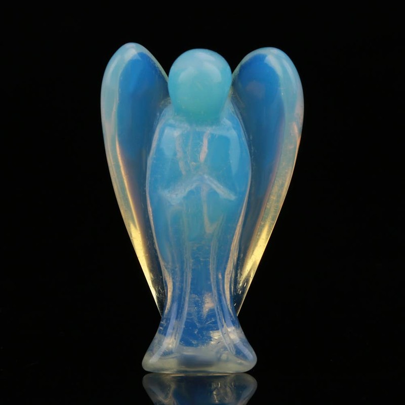Crystal Healing Stone, Healing Worry Stone, Opal Angel Crystal, Angel