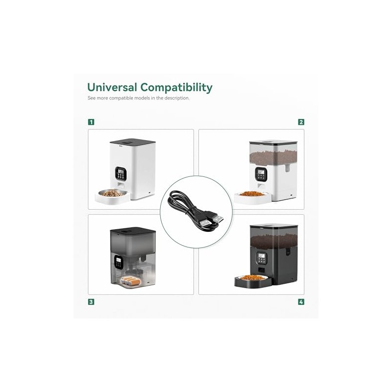 FITE ON USB Pet Feeder Power Cable Replacement for VOLUAS