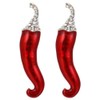 LIFKOME 2pcs Chili Pepper Brooch Pin Unique Vegetable Lapel Pins