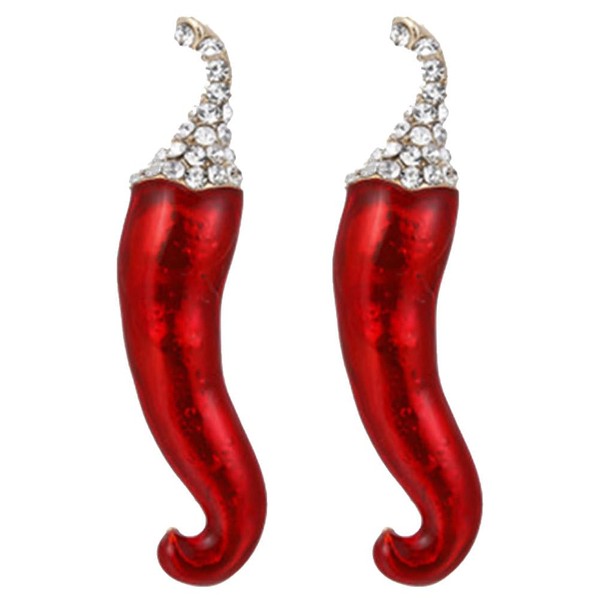 LIFKOME 2pcs Chili Pepper Brooch Pin Unique Vegetable Lapel Pins