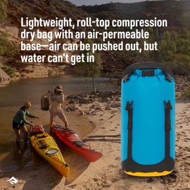 Sea to Summit eVac Compression Dry Bag, Waterproof Compression Sack, 5 Liter, Turkish Tile Blue