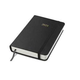Wykeham's Executive Journal – 2025 Day Per Page Diary and Planner (Black, A6)