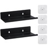 YILANJIN 2 x Wall Shelves, Black Metal, Wall Shelf, 10