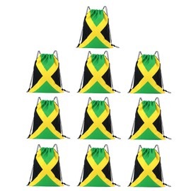 VOARYISA Man and Women Drawstring Backpack Waterproof Gym Sports Trave String Bag Cheer Bag Jamaican Afro Rasta Lion, 10pcsja01, One Size, Classic