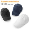 MEINICY 3 Pack Washed Plain Baseball Cap, Retro Adjustable Dad