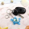 Amabro Turtle Keychain, Sea Turtle Keyring Beach Keychain with Clasp