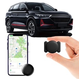Car GPS Tracker for Vehicles Worldwide GPS Tracker for Vehicles Work with Find My (iOS Only), Car Vehicle Tracking Anti-Lost Locator with App for Cars, Wallet, Pets, Luggage (Black)