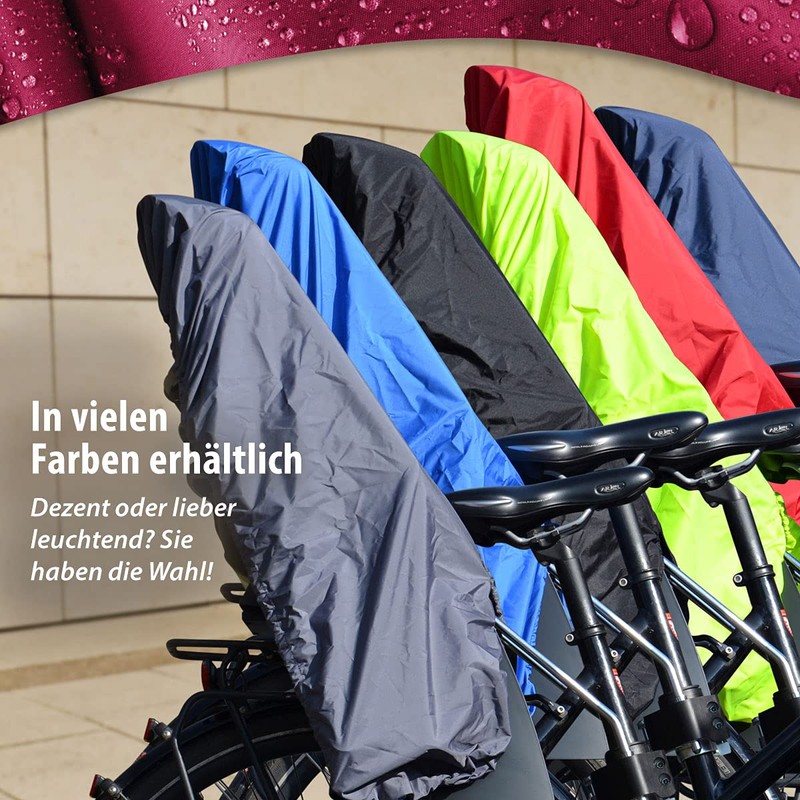 Trockolino Children’s Bike Seat Rain Cover, red