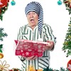Eurzom 2 Pcs Men's Night Cap Striped Pajama Hat Adjustable