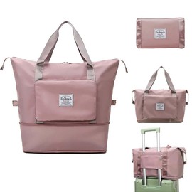 Jahomieo Large Capacity Foldable Travel Bag, Expandable Waterproof Carry on Bag, Dry and Wet Separation Spor Duffel Bags