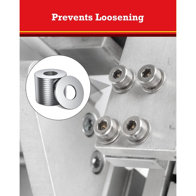 YOOPIN 30PCS M5 Washers, 304 Stainless Steel Washer for Screws,