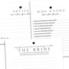 Hen Party Game Cards, Advice to the Bride, Who Knows