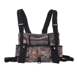 Radio Chest Harness Chest Front Pack Pouch Vest Rig Radio Chest Bag Adjustable Shoulder Straps Camouflage