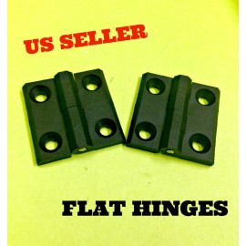 Mesan LOT OF 2 Flat Hinge Plastic Black Flush Cabinet Locker 270° degree #299.2.0.03