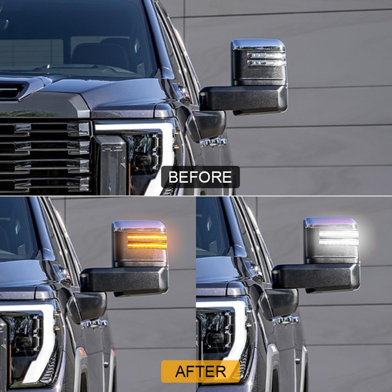 ROCCS Sequential Amber Turn Signal Switchback LED Side Tow Mirror