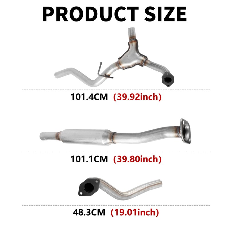 Exhaust Resonator Y-Pipe Fit for 2006-2009 Subaru Legacy/Outback 2.5L