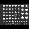 3D Nail Molds Heart, Stars, Starburst Nails Charms Design, Silicone