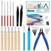 Cimeton 27PCS Precision 3D Printer Tool Included Deburring Tools, Wood