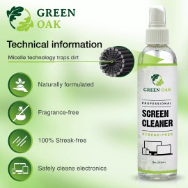 Green Oak Screen Cleaner - Green Oak Premium Screen Cleaner Spray (8oz 4-Pack)