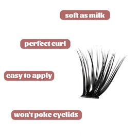 YOONOYA Perfect DIY Eyelash Extension Look with 280 Fluffy Manga Eyelashes - Light, Fluffy and Natural Individual Eyelashes 40D 9-16 mm