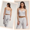 TIESOME Elastic Stretch Belt for Women Invisible Waist Belt(Brown)