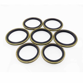 JNNJ Pack of 245 Washers, Countersunk Washer, Bumper Washer, Copper Rings, Copper Disc, Flat Sealing Ring, Spacer for Car (Black)
