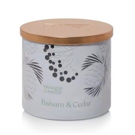 Balsam & Cedar Yankee 3-Wick Decorative Signature Tumbler Candle