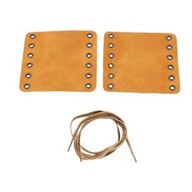 Grcfumo Motorcycle Handlebar Grip Covers, Motorcycle Grip Wraps, Leather Handle Wrap for Enhancing Control and Comfort During Riding(Earth Yellow)